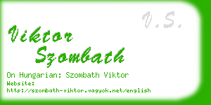 viktor szombath business card